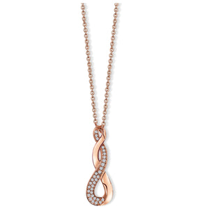 Celtic Twist Crystal Pendant Rose Gold